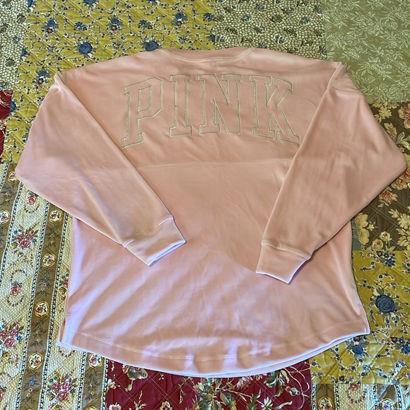 Vs Pink VARSITY VELOUR CREW - Picture 9 of 10